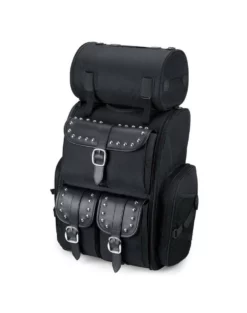 Viking Highway Extra Large Studded Motorcycle Sissy Bar Bag