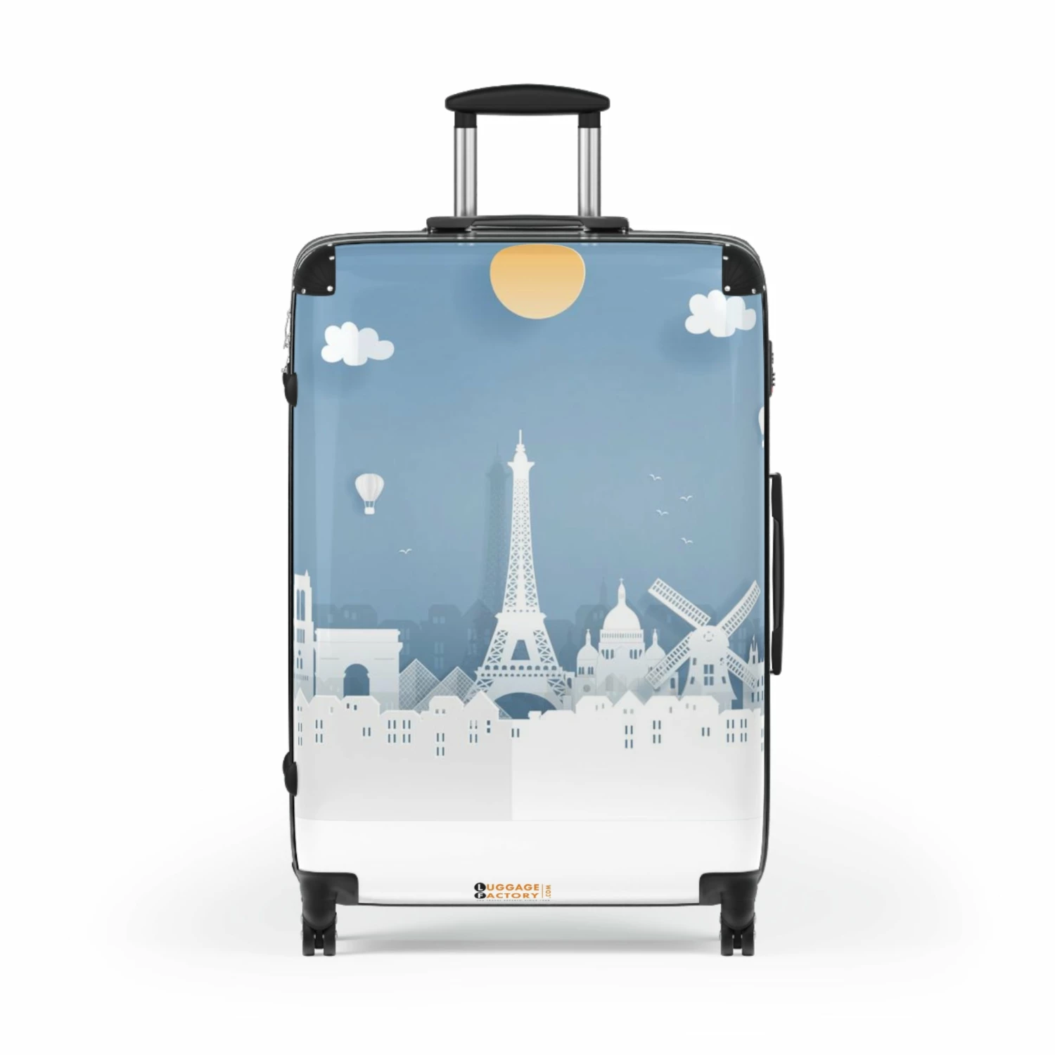 LFO - Luggage Factory - Blue Travels Suitcase 2 LFO - Luggage Factory - Blue Travels Suitcase - Image 2