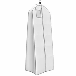 Wedding Gown Gusseted Garment Bag - 20" Gusset For Large Bridal And Prom Dresses With Boxed Bottom - ID Window - 72" X 24" - White And Grey - Monster Bag Collection By Your Bags -TRAVELPRO Sales 31 ifX7OsPL