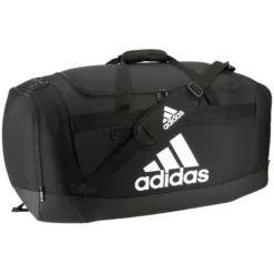 Adidas Defender 4 Large Duffel Bag, Black/White, One Size