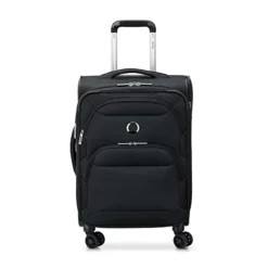 DELSEY Paris Sky Max 2.0 Softside Expandable Luggage With Spinner Wheels, Black, Carry-on 21 Inch