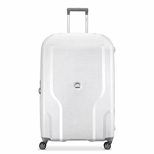 DELSEY Paris Clavel Hardside Expandable Luggage With Spinner Wheels, WHITE, Checked-Large 30 Inch 1 DELSEY Paris Clavel Hardside Expandable Luggage With Spinner Wheels, WHITE, Checked-Large 30 Inch