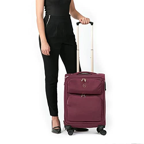 Cloe Carry-On 20 Inch Luggage With 360º-spinner Wheels In Burgundy Red Color 2 Cloe Carry-On 20 Inch Luggage With 360º-spinner Wheels In Burgundy Red Color - Image 2