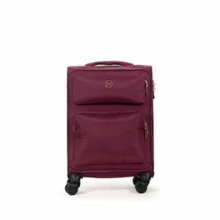 Cloe Carry-On 20 Inch Luggage With 360º-spinner Wheels In Burgundy Red Color