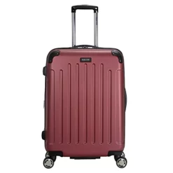 Kenneth Cole Reaction Renegade 24” Lightweight Hardside Expandable 8-Wheel Spinner Checked-Size Luggage, Sangria, Inch