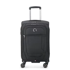 DELSEY Paris Helium DLX Softside Expandable Luggage With Spinner Wheels, Black, Carry On 20 Inch