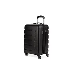 SwissGear 7366 Hardside Expandable Luggage With Spinner Wheels, Black, Carry-On 18-Inch