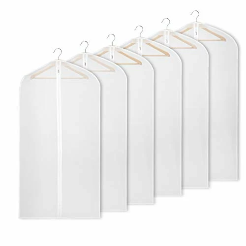 Univivi Hanging Garment Bag 43 Inch Suit Bag For Storage(Set Of 6) Washable Translucent Lightweight Garment Bags For Dress Suits, Jackets, T-Shirt, Sports Coats Etc. -TRAVELPRO Sales