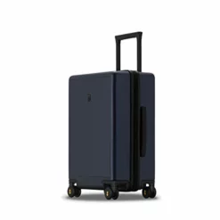 LEVEL8 Elegance Matte Carry-On Luggage, 20” Hardside Suitcase, Lightweight PC Matte Hardshell Spinner Trolley For Luggage, TSA Approved Cabin Luggage With 8 Spinner Wheels-Navy Blue, 20-Inch Carry-On