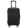 Kenneth Cole Reaction Diamond Tower Luggage Collection Lightweight Hardside Expandable 8-Wheel Spinner Travel Suitcase, Black, 20-Inch Carry On