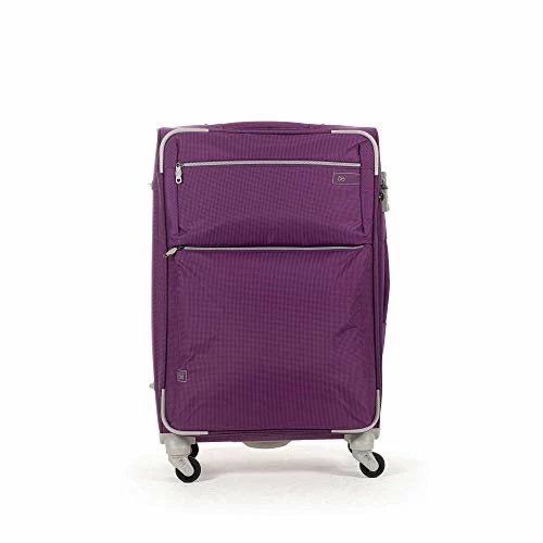 Cloe Checked Medium 24 Inch Water-Resistant Luggage With 360º-spinner Wheels In Purple Color 1 Cloe Checked Medium 24 Inch Water-Resistant Luggage With 360º-spinner Wheels In Purple Color
