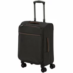 AmazonBasics Belltown Softside Rolling Spinner Suitcase Luggage - 21-Inch, Heather Black