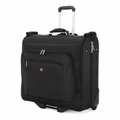 (USED) SWISSGEAR Full-Sized Effortless Folding Wheeled Garment Bag | Rolling Travel Luggage | Men's And Women's - Black