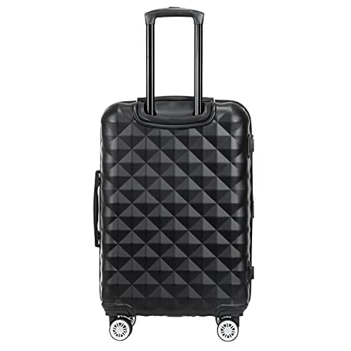 Kenneth Cole Reaction Diamond Tower Luggage Collection Lightweight Hardside Expandable 8-Wheel Spinner Travel Suitcase, Black, 24-Inch Checked 2 Kenneth Cole Reaction Diamond Tower Luggage Collection Lightweight Hardside Expandable 8-Wheel Spinner Travel Suitcase, Black, 24-Inch Checked - Image 2