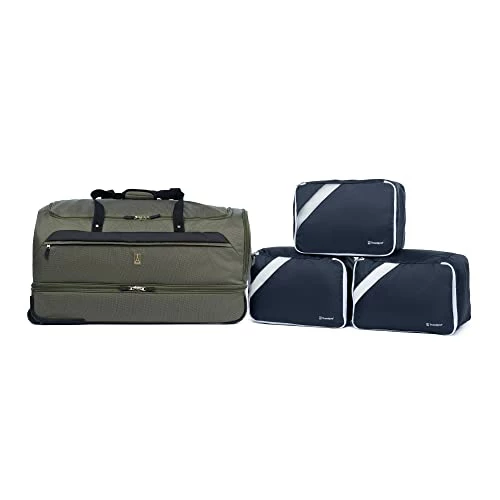 Travelpro Roadtrip 30" Drop-Bottom Rolling Duffel With 3 Large Packing Cubes Included, Olive 4 Travelpro Roadtrip 30" Drop-Bottom Rolling Duffel With 3 Large Packing Cubes Included, Olive - Image 4
