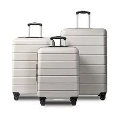 Luggage Sets Suitcase Lightweight TSA Lock Spinner White