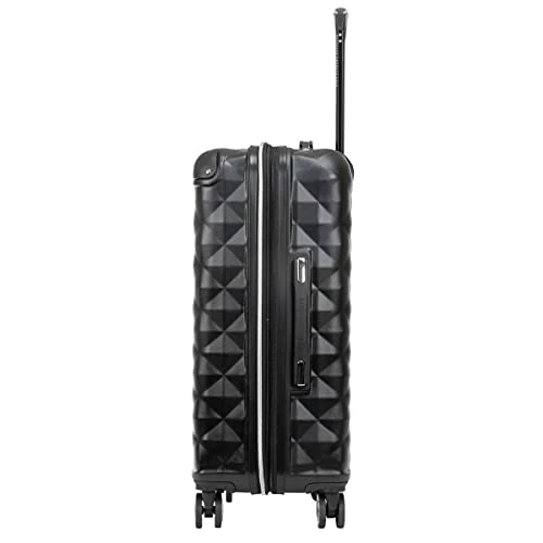 Kenneth Cole Reaction Diamond Tower Luggage Collection Lightweight Hardside Expandable 8-Wheel Spinner Travel Suitcase, Black, 24-Inch Checked 5 Kenneth Cole Reaction Diamond Tower Luggage Collection Lightweight Hardside Expandable 8-Wheel Spinner Travel Suitcase, Black, 24-Inch Checked - Image 5