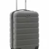 Wrangler Hardside Carry-On Spinner Luggage, Charcoal Grey, 20-Inch