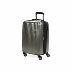 SwissGear 7272 Energie Hardside Luggage Carry-On Luggage With Spinner Wheels & TSA Lock, Olive, 19”