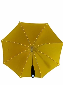 Rain Umbrella | LED UMBRELLA For Rain Or Sun Or Just For Fun | Quality Rain Umbrella For All Ages Boys/Girls/Adults |Great For Your Social Media Videos | Sun Wind Umbrella SJF Products (Yellow)