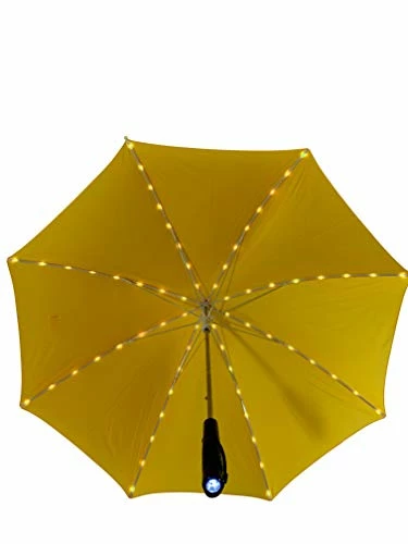 Rain Umbrella | LED UMBRELLA For Rain Or Sun Or Just For Fun | Quality Rain Umbrella For All Ages Boys/Girls/Adults |Great For Your Social Media Videos | Sun Wind Umbrella SJF Products (Yellow) 1 Rain Umbrella | LED UMBRELLA For Rain Or Sun Or Just For Fun | Quality Rain Umbrella For All Ages Boys/Girls/Adults |Great For Your Social Media Videos | Sun Wind Umbrella SJF Products (Yellow)