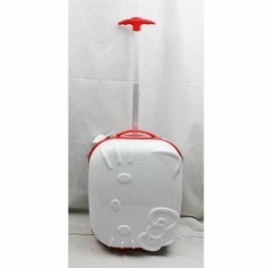 Hello Kitty 18" Rolling ABS Luggage Bag Hard Suit Case- White Face Bow 1 Hello Kitty 18" Rolling ABS Luggage Bag Hard Suit Case- White Face Bow