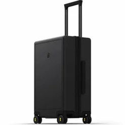 LEVEL8 Carry-On Luggage, 20” Hardshell Suitcase, Lightweight PC Textured Hardside Spinner Trolley For Luggage, TSA Approved Cabin Luggage With 8 Spinner Wheels, Black, 20-Inch Carry-On
