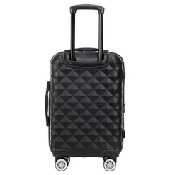 Kenneth Cole Reaction Diamond Tower Luggage Collection Lightweight Hardside Expandable 8-Wheel Spinner Travel Suitcase, Black, 20-Inch Carry On -TRAVELPRO Sales 31p0NDrcE7S