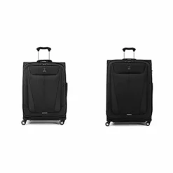 Travelpro Maxlite 5-Softside Expandable Spinner Wheel Luggage, Black, 2-Piece Set (25/25)