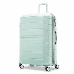Samsonite Freeform Hardside Expandable With Double Spinner Wheels, Mint Green, Checked-Large 28-Inch