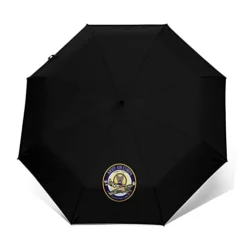Aac P-40 Warhawk 49fg 7th Fighter Squadron Waterproof Windproof Automatic Tri-Fold Umbrellas Uv-Resistant Vinyl Travel Umbrellas Durable Portable Parasol Outdoor Sun&Rain Umbrellas