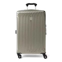 Travelpro Maxlite Air Hardside Expandable Luggage, 8 Spinner Wheels, Lightweight Hard Shell Polycarbonate, Champagne, Checked-Medium 25-Inch