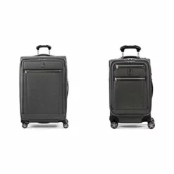 Travelpro Platinum Elite-Softside Expandable Spinner Wheel Luggage, Vintage Grey, 2-Piece Set (21/29)