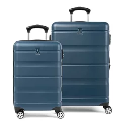 Travelpro Runway 2 Piece Luggage Set, Carry-on & Convertible Medium To Large 28-Inch Check-in Hardside Expandable Luggage, 8 Spinner Wheels, TSA Lock, Hardshell  Suitcase, Teal Blue