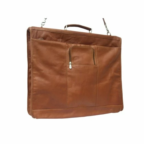 Piel Leather Elite Garment Bag, Saddle, One Size 2 Piel Leather Elite Garment Bag, Saddle, One Size - Image 2