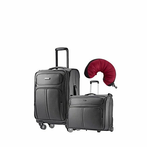 Samsonite Leverage LTE 3 Piece Carry-On Bundle | 20", Wheeled Garment Bag, Travel Pillow -TRAVELPRO Sales 410DQhi2M2L