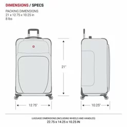 SwissGear Sion Softside Luggage With Spinner Wheels, Teal, Carry-On 21-Inch -TRAVELPRO Sales 410rWh98d7L