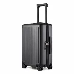 NINETYGO Carry On Luggage With Spinner Wheels, 22x14x9 Luggage, 100% PC Lightweight Hardside Suitcase With TSA Lock (20-inch Black)