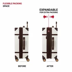 SwissGear 7739 Trunk, Hardside Spinner Luggage (White, Checked-Large 26 Inch) -TRAVELPRO Sales 411fVncTWtL