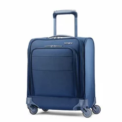 Samsonite Flexis Underseat Carry On Luggage With Spinner Wheels, Carbon Blue