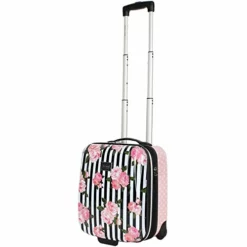 Betsey Johnson 4 Piece Designer Luggage - Expandable (ABS+PC) Hardside Lightweight Spinner Suitcases - Set Includes 15 Inch Underseat Bag, 20 Inch Carry On, 26 & 30 Inch Checked Bags (Stripe Roses) 13 Betsey Johnson 4 Piece Designer Luggage - Expandable (ABS+PC) Hardside Lightweight Spinner Suitcases - Set Includes 15 Inch Underseat Bag, 20 Inch Carry On, 26 & 30 Inch Checked Bags (Stripe Roses) -TRAVELPRO Sales 412ckFKJqDL
