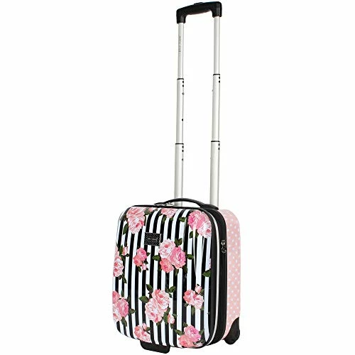 Betsey Johnson 4 Piece Designer Luggage - Expandable (ABS+PC) Hardside Lightweight Spinner Suitcases - Set Includes 15 Inch Underseat Bag, 20 Inch Carry On, 26 & 30 Inch Checked Bags (Stripe Roses) 5 Betsey Johnson 4 Piece Designer Luggage - Expandable (ABS+PC) Hardside Lightweight Spinner Suitcases - Set Includes 15 Inch Underseat Bag, 20 Inch Carry On, 26 & 30 Inch Checked Bags (Stripe Roses) - Image 5