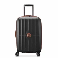 DELSEY Paris St. Tropez Hardside Expandable Luggage With Spinner Wheels, Black, Checked-Medium 24 Inch