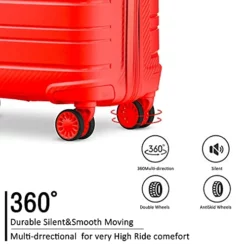 JOYWAY 3 Pcs Luggage Set Hardside Lightweight Spinner Suitcase With TSA Lock… (red) 9 JOYWAY 3 Pcs Luggage Set Hardside Lightweight Spinner Suitcase With TSA Lock… (red) -TRAVELPRO Sales 412varrFarS