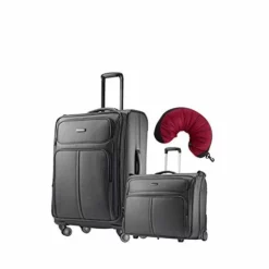 Samsonite Leverage LTE 3 Piece Carry-On Bundle | 25", Wheeled Garment Bag, Travel Pillow