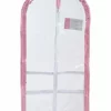 Clear Plastic Garment Bag With Pockets For Dance Competitions Danshuz - Pink