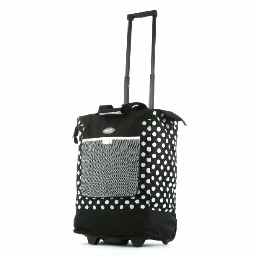 Olympia Luggage Rolling Printed Shopper Tote, Black, One Size 1 Olympia Luggage Rolling Printed Shopper Tote, Black, One Size