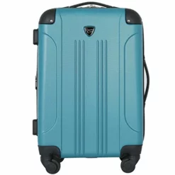 Travelers Club Chicago Hardside Expandable Spinner Luggage, Teal, 20" Carry-On
