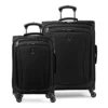 Travelpro Runway 2 Piece Luggage Set, Carry-on & Convertible Medium To Large 28-Inch Check-in Expandable Luggage, 4 Spinner Wheels, Softside Suitcase, Men And Women, Black