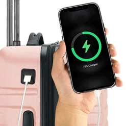 U.S. Traveler Boren Polycarbonate Hardside Rugged Travel Suitcase Luggage With 8 Spinner Wheels, Aluminum Handle, Pink, 2-Piece Set, USB Port In Carry-On 12 U.S. Traveler Boren Polycarbonate Hardside Rugged Travel Suitcase Luggage With 8 Spinner Wheels, Aluminum Handle, Pink, 2-Piece Set, USB Port In Carry-On -TRAVELPRO Sales 415Yyrmw91S